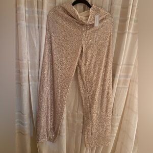 Elegant Sequin Wide Leg Pants